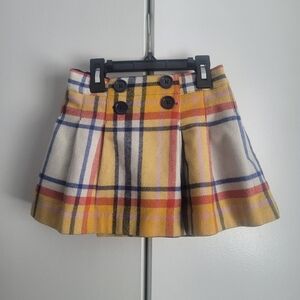 3/4 Mini Boden Mini Skirt Plaid Lined Stretchy Waist